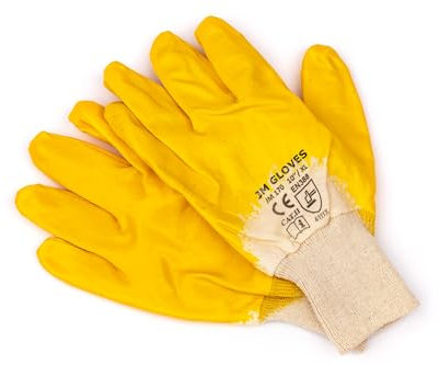 JM Gloves JM 170 SCHUTZHANDSCHUHE ÖLBESTÄNDIGE NITRILHANDSCHUHE Handschuhe Arbeitshandschuhe Gummiert 12 Paare (10)