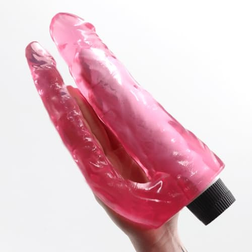 Sexy Emporium Double Penetration Vibrator - Anal Vibrating Dildo Sex Toy - Multispeed - Pink