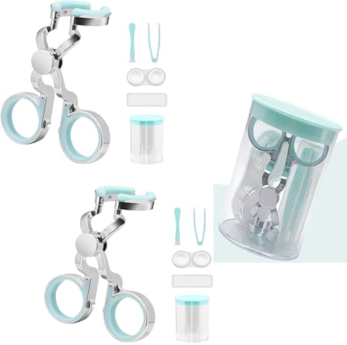 Extractor de lentes de contacto diario para lentes de contacto, estirador de párpados de silicona suave, estuche para lentes de contacto, aplicador de lentes de contacto (2 unidades)