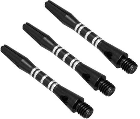 PATIKIL Tiges de Fléchettes 35mm/1,4 Pouces, Lot de 3 Tiges en Aluminium Filetées 2BA, Accessoires de Fléchettes pour Pointe en Acier, Noir