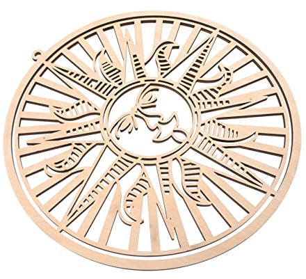 HOMOCONO Wandanhänger Aus Naturholz Geometrisches Wandschmuck-ornament Meditationsdekor Für Wohnraum Kreatives Hängendes Holzhandwerk Wandornament Aus Holzhandwerk