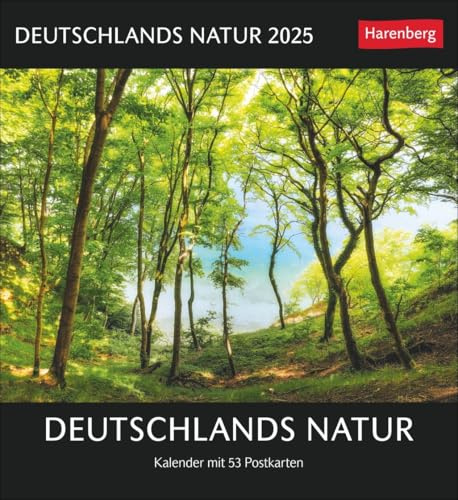 Deutschlands Natur - Kalender 2025 - Harenberg-Verlag - Postkartenkalender mit 53 heraustrennbaren Postkarten - 16 cm x 17,5 cm