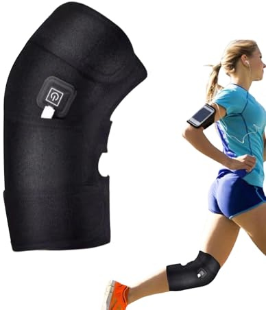 Goowafur Heizkissen für Knie,Knie-Heizkissen - Elektrisches Heizkissen | wiederaufladbare Bandage, Kniewärmer - Wärme-Kniebandage, 3-stufig, Thermo-Knie-Ellenbogenschoner, bequem für Reisen, Zuhause