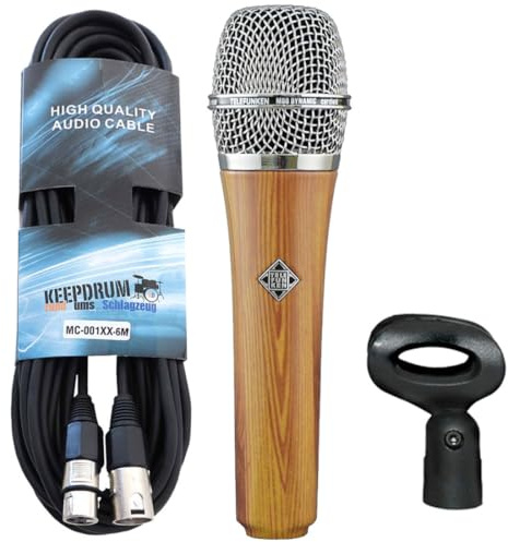 Telefunken M80 - Micrófono dinámico de roble + cable XLR