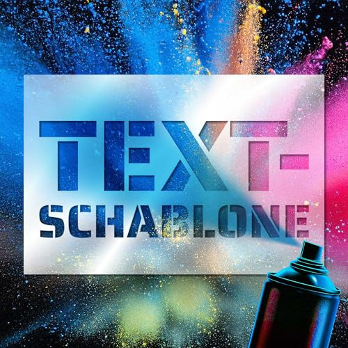 Wunschtext Schablone aus Mylarfolie – Personalisierte Textschablone mit Schablonenschrift & Wunschgröße – Wiederverwendbar für Beschriftung, Malen, Sprühen & DIY