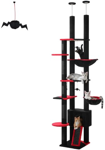 PAWZ Road Gothic-Katzenbaum Deckenspanner, 230-252cm Schwarz