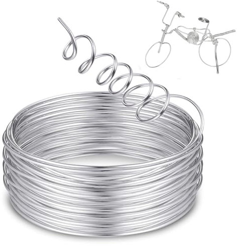 1 PCS Craft Wire 3mm x 10m Sheathed Aluminium Wires, Jewellery Wire Silver, Craft Wire Thin, Gardening Wires, Craft Wires, Decorative Parts, Wire for Jewellery, Silver