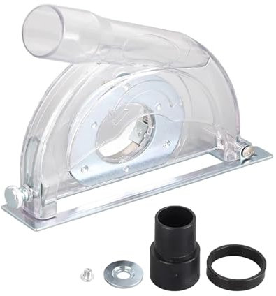 Dust Shroud for Angle Grinders, Dust Extractor Cutting Guard, Suitable for 4-5 Diameter Angle Grinder and 3/4/5 Saw Blades Transparent Grinding Dust Cover for Angle Grinder