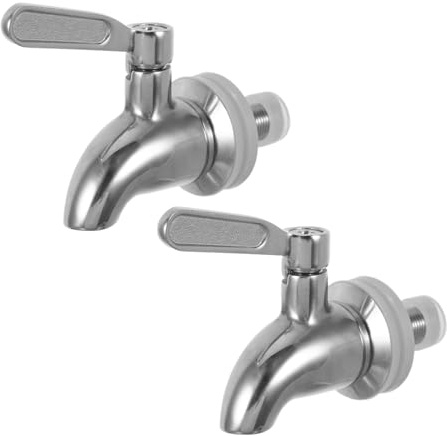 HAMPPLIES Robinet Distributeur D'eau en Acier Inoxydable 2pcs pour Distributeur D'eau Chaude et Carafe, Contrôle du Débit, Design Moderne pour Usage Domestique et Espaces Commerciaux