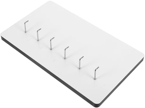 Holibanna Tablero Decorativo de MDF Blanco para Sublimación 12 MM de Grosor con 6 Agujeros Colgador Multifuncional para Llaves y Ropa Panel Organizador para Decoración de Pared y Uso