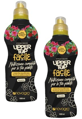 NOVAGRO UPPER TOP FACILE – Concime Liquido Professionale per Piante Rigogliose e Fioriture Spettacolari | Formula Equilibrata con Energia Naturale | 100% Made in Italy – Flacone 1L (2)