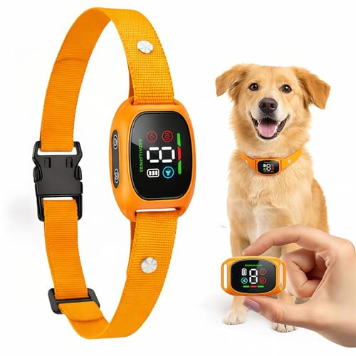 AAFGVC Haustierfreundliches Trainingshalsband - Antibellhalsband Für Hunde, Das Übermäßiges Bellen Reduziert, Eignet Sich Für Den Täglichen Gebrauch Und Auf Reisen, Gibt Sicherheit (orange Farbe)