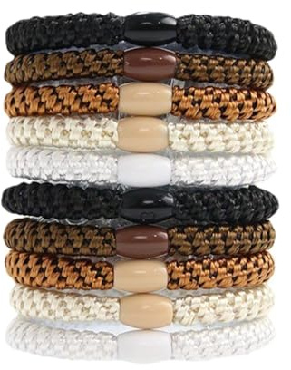 Haargummi, 10 Stück Haargummis Damen Mehrfarbigen, Elastische Geflochtene Haargummi, Originelle Bunte Geflochtene Haargummis, Geeignet Für Dickes, Glattes Und Lockiges Haar (A#)