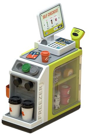 BEALIFE Spielzeug Supermarktkasse für Kinder – Lernerfahrung, fördert Rollenspiele und soziale Kompetenzen – Simulations Supermarktkassen Spielset, Ladegerät Grün, 41 x 37 x 20.5 cm