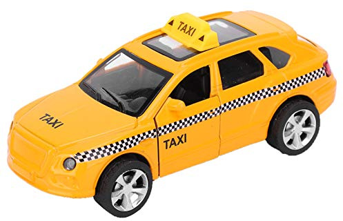 HUSHUI Modelo de Coche de Juguete de Taxi de Aleación 1:32, Simulación Realista con Función de Retroceso de Sonido Ligero, Puerta Que Se Puede Abrir, para Regalo de Colección Niños (Taxi)