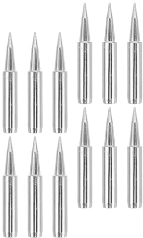 Veemoon 12 Pointes de Fer à Souder Rondes en Cuivre 900m-t-0.8b, Kit de Rechange 12 Pièces, Pointe de Soudure Électrique Fine de Précision, Compatible Stations de Soudage, pour Travaux