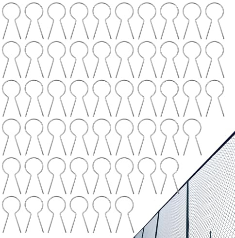 Chain Link Fence Ties - Metal Tie Wraps Galvanized Steel Fasteners,Sturdy Steel Cable Fixer Wire Fence Clips for Outdoor Use