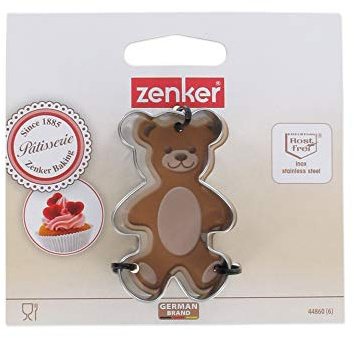 Zenker FCK44860 Cortador de Galletas de Osito de Acero Inoxidable