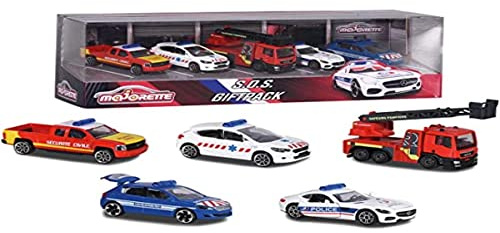 MAJORETTE Premium Geschenkpackung SOS 5 Metallautos 1/64