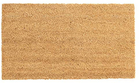Nicola Spring Coir Door Mat - 70 x 40cm - Classic - Decorative Indoor Front Door Floor Mat Entry Dirt Trapper Rug Outdoor Boot Scraper Non Slip Backing Doormat