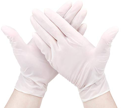 NA Nitril-Einweghandschuhe, puderfrei, latexfrei, antiallergisch und verschleißfest, Größe M, Weiß