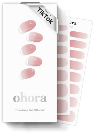 o Halvhärdade gel nagelremsor (N mjölkros) – rosa, Ombre, fungerar med alla UV/LED-nagellampor, salongskvalitet, lätt att applicera och ta bort – julgel-nagelomslag, klistermärken, julstrumpor
