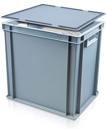 Catering Plate Storage Box | Large Charger Plate Storage Box with Lid | Approx. Capacity: 20 Plates | Lid Included (Plate Size: 281-360mm)