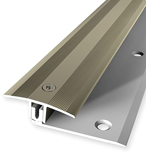 PROVISTON | Ausgleichsprofil flexibel | Parkettprofil | Breite: 37 mm | Höhenausgleich: 7-17 mm | Länge: 900 mm | Aluminiumprofil | Sand | 1 Stück