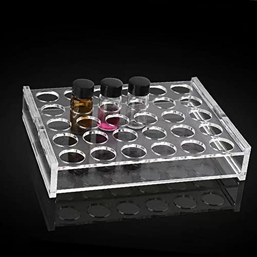 Plexiglas-Reagenzglas-Rack Transparentes Reagenzglas-Halter für zweireihige Säulen-Reagenzglas-Rack-Dropper-Rack-chemische Versuchs ausrüstung (5 ml (30 Löcher))
