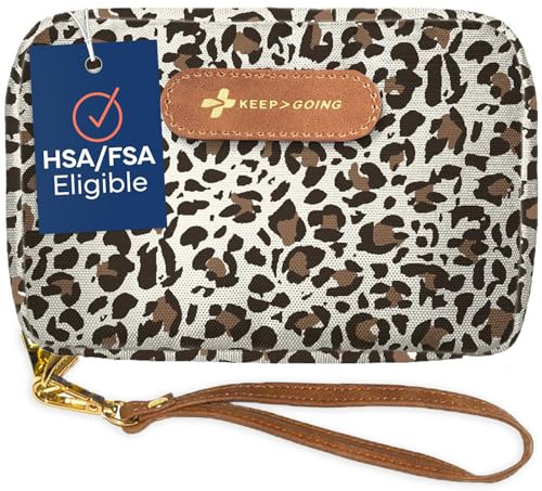 Keep Going Travel First Aid Kit for Kids – 130 Pc.for Purse, Diaper Bag, Backpack, & Suitcase, with Latex-Free Bandages – 7 x 5 x 2 in. Travel First Aid Kit TSA-Approved