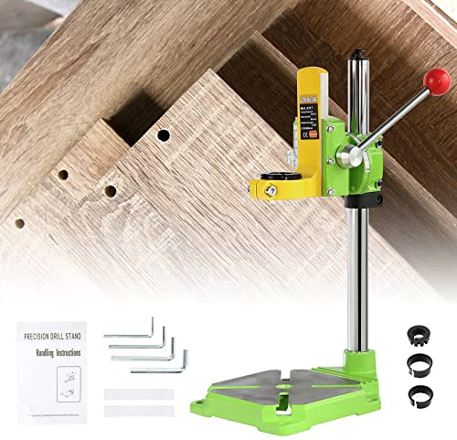 POWLAB Upgrade Floor Drill Press Stand Table with Rotary Tool, 90° Rotating Fixed Frame, Clamp for Hand Drill Benchtop Drilling Collet,Table Drill Press Kit Tool Holder for Benchtop Repair