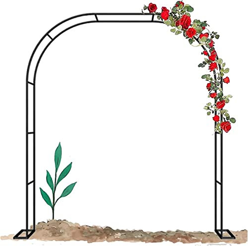 Arche Jardin Aluminium Largeur, Arche À Rosiers Métal, Filet À Plantes Grimpantes, Filet de Treillis, pour Récolte de Concombres, Légume, Vignes, Plantes Grimpantes,140x230x40CM