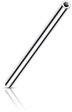 Paula & Fritz® Push-In Ersatz-Stab Titan-IUM Grade 23 Gewindelos 1-mm 1,2-mm 1,6-mm Stärke Kombinierbar Press-Fit Straight Barbell Hantel Zungen-Piercing