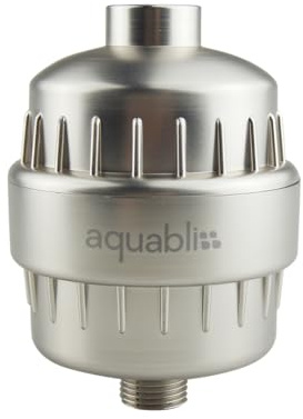 Aquabliss High Output Revitalizing Shower Filter - Reduces Dry Itchy Skin, Dandruff, Eczema, and Dramatically Improves The Condition of Your Skin, Hair and Nails - Brushed Nickel (SF100-BN)