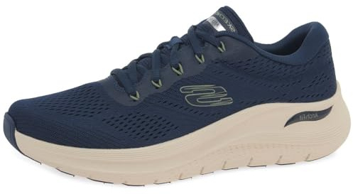 Skechers sneakers för män, Marinblå nät syntetisk, 45 EU
