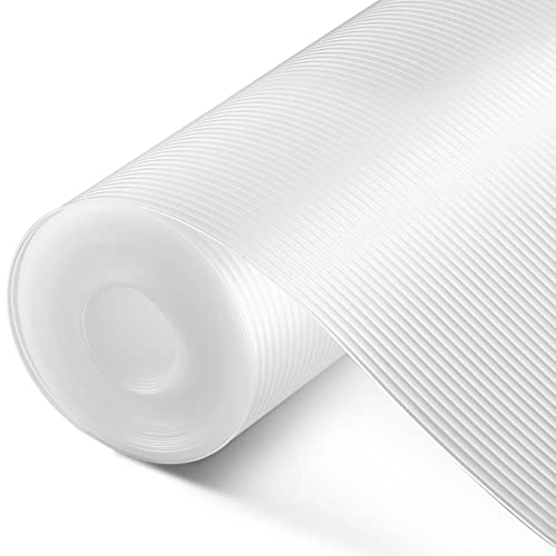 Shelf Drawer Liner, Non-Slip Cabinet Liner, Kitchen Cabinet, Shelves, Refrigerator, Storage, Desks, Non Adhesive Drawer Liner Clear, 17 x 120 Inches