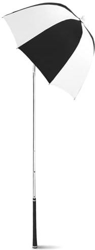 Fulynmen Golf Bag Umbrella for Club Protection - Rain Cover Flex Umbrella (Black and White)
