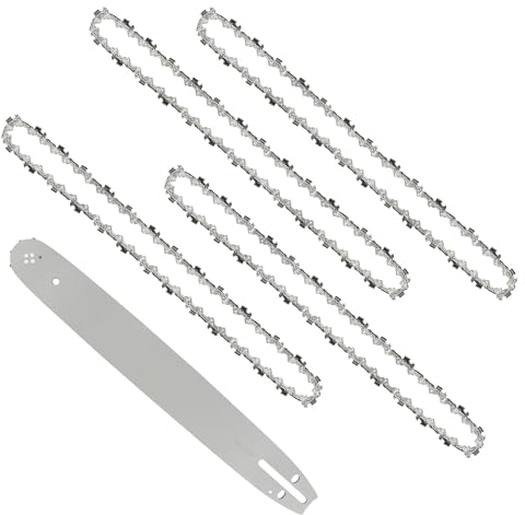 4 catene per motosega da 40,6 cm con barra guida da 40 cm, passo LP 3/8, 56 maglie, catena per sega calibro 1,3 mm, catene di ricambio per motosega Makita, Einhell, Dolmar, Bosch