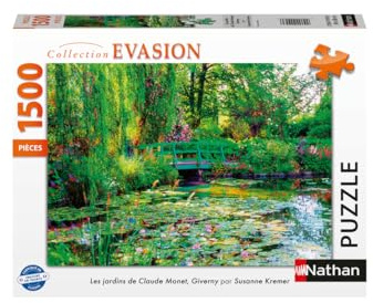 Nathan - 1500-teiliges Puzzle - Claude Monets Gärten, Giverny - Erwachsene und Kinder ab 14 Jahren - Hochwertiges Puzzle - Escape Collection - 12000943