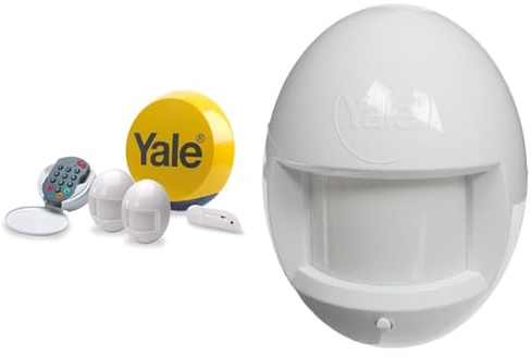 Yale HSA Essentials Alarm Kit, Battery Powered, 5 Piece Kit, Self Monitored & B-HSA6021 Alarm Accessory Pet Friendly PIR, Motion Activated, Accessory for HSA Alarms Including YES-ALARMKIT