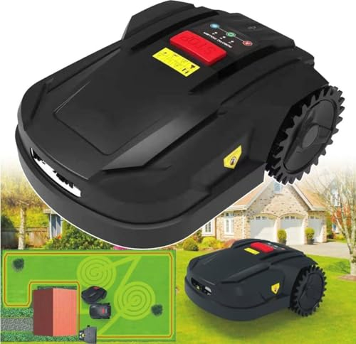 App Robot Lawn Mower, Garden Automatic Intelligent Robotic Lawn Mower, Robot Grass Cutter, Automatic Grass Cutting Machine For 800m² Lawn Auto, Path Planning