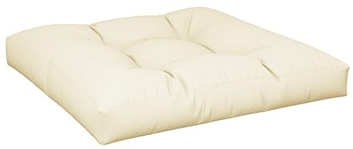 vidaXL Coussin de Palette crème 80x80x12 cm Tissu