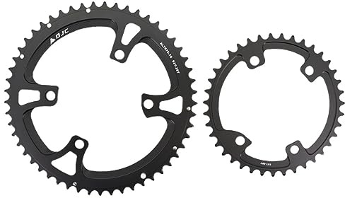 Kettenblatt, 110bcd, 4 Schrauben, oval, rund, 2 x Kettenblatt, doppelt, 52 t, 36 Zähne, Kettenblätter für Fahrräder (rund 53, 39 t)