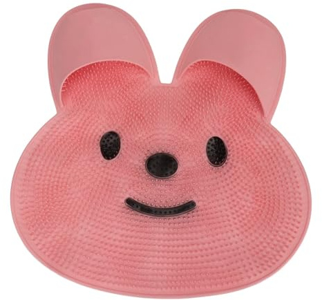 Tapis de Massage pour épurateur de Pieds en Silicone, Tampon Nettoyant pour Pieds de Douche Antidérapant, pour Douches et Salles de Bains (Pink)