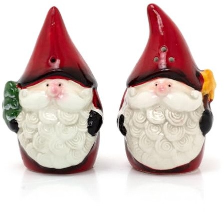 Carousel Home Christmas Gonk Salt and Pepper Pots | Festive Santa Salt And Pepper Set Xmas Salt And Pepper Shakers | Nordic Gnome Christmas Cruet Sets
