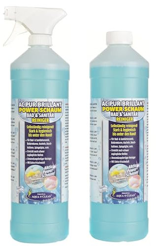 AQUA CLEAN PUR Brillant Power Schaum Bad- & Sanitärreiniger 2x 1l