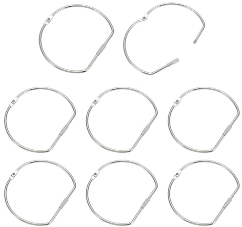 FINGERINSPIRE 8 Anelli per Rilegatura a Forma di D, 10 cm, in Metallo per Raccoglitori, Fogli Sfusi, Libri da Ufficio, Schede Indice - per Scuola e Ufficio