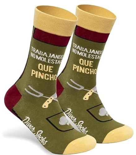 DIVER SOCKS Calcetines hombre divertidos-Calcetines cerveza hombre de dibujos con estampados graciosos ideal como regalos originales para hombres-Fabricados en España y validos desde la talla 40-46