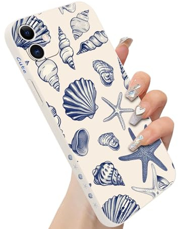 Yirlbey Fodral för iPhone 12 med Aesthetiska mönster Blommor Mädchen Mönster Fodral, Tunn Mjuk Silikon Stötsäker Skyddshölje för Kvinnor Flicka för iPhone12 6,1 tum, Sommar