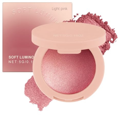 Polvere Arrossito, Palette Blush Luccichio, Polvere Di Contorno Del Viso, Radiante Naturale E Usura Di Lunga Durata, Con Formula Costruibile E Miscelabile, 5G, Per Usura Quotidiana O Notti Gl